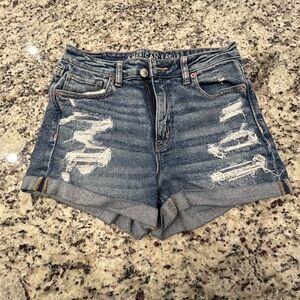 American Eagle Outfitters Ripped Blue Jean Shorts‎